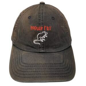 Parks and Recreation Mouse Rat Baseball Cap Black Red OS Adjustable Cotton Hat